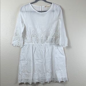 White Lace Relished BeachCoverup/Dress Size L 100% Cotton NEW!